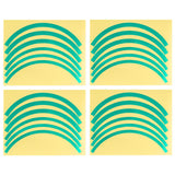 Blue Wheel Hub Sticker Set for Scooter / Bike / Electric Vehicle 2 Pcs - Yellow - Extra Image