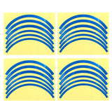 Blue Wheel Hub Sticker Set for Scooter / Bike / Electric Vehicle 2 Pcs - Yellow