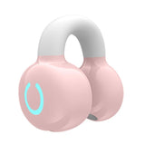 Wireless Bone Conduction Earphone - Single Ear Clamp Design - Pink - Front View