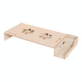 Wood Monitor Stand with Keyboard Storage - Tbd049404601C - Front View