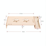Wood Monitor Stand with Keyboard Storage - Tbd049404601C - Top-Down View