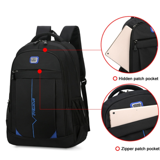 Large Capacity Casual Backpack For Students - Blue