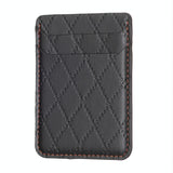 Diamond Lattice Card Bag Sticker For Mobile Phones - Black