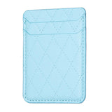 Diamond Lattice Card Bag Sticker For Mobile Phones - Black - Front View