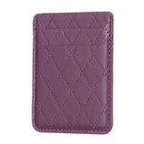 Diamond Lattice Card Bag Sticker For Mobile Phones - Black