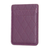 Diamond Lattice Card Bag Sticker For Mobile Phones - Black - Close-Up Angle