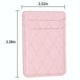 Diamond Lattice Card Bag Sticker For Mobile Phones - Black - Extra Image
