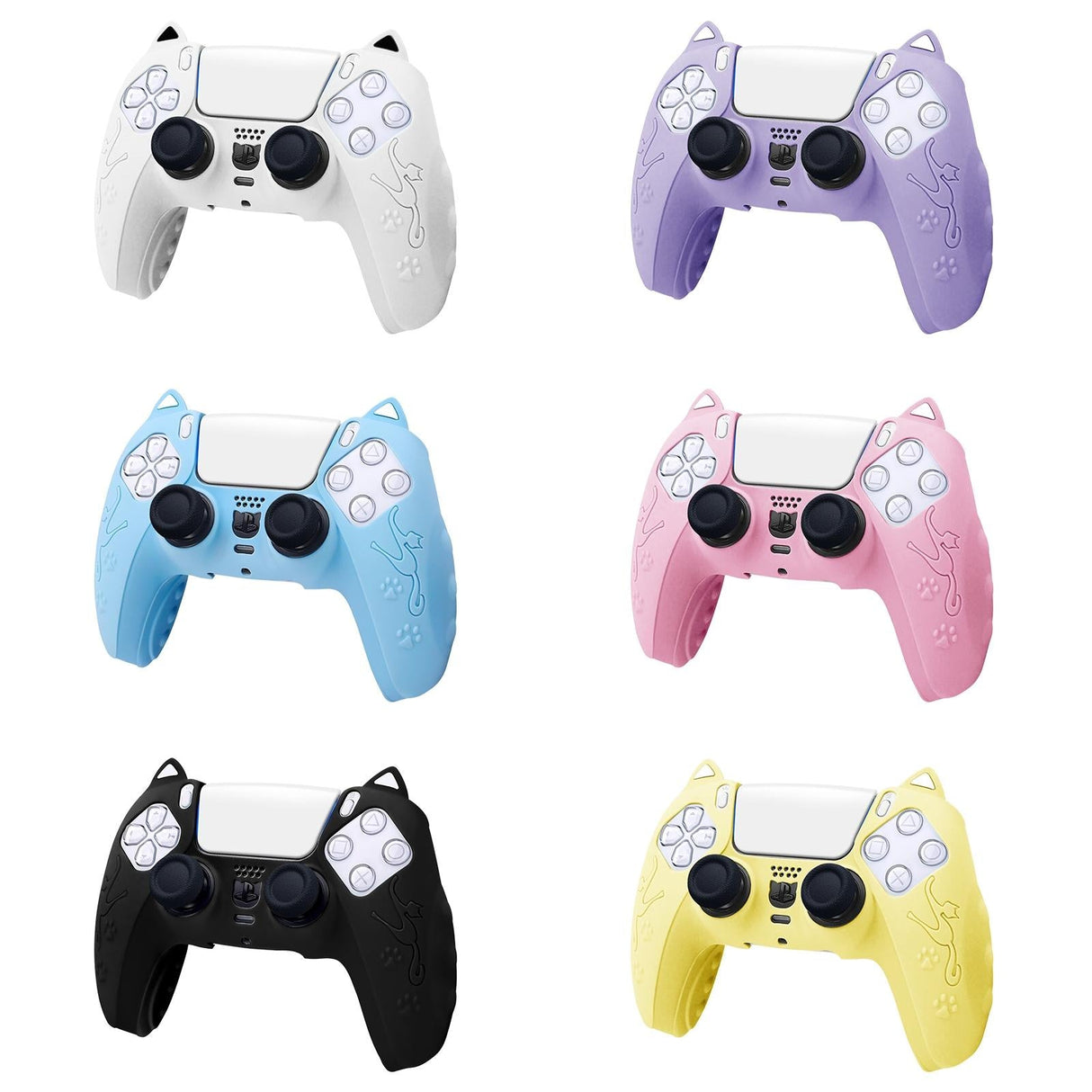 Silicone Cat Ear Gamepad Cover for Sony Ps5 - Pink