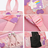 3 Piece Sweet Casual Backpack Set For Students - Green - Close-Up Angle