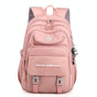 Teen Girls' Anti-theft College Backpack - Secure & Stylish - Soft Pink