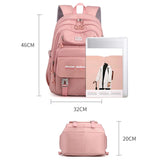 Teen Girls' Anti-theft College Backpack - Secure & Stylish - Soft Pink