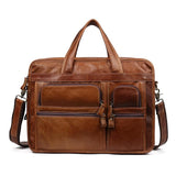 Men 15.6 Inch Business Handbag Casual Singer Shoulder Messenger Bag - Black - Extra Image