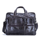 Men 15.6 Inch Business Handbag Casual Singer Shoulder Messenger Bag - Black - Extra Image