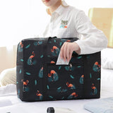 Waterproof Foldable Travel Bag - Compact & Durable - Navy Blue Rainbow