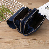 Large Capacity Women Wallet Clutch Bag Versatile Crossbody - Blue - Rear View
