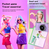 Retro Kids Camera With Dual-Lens 4K Hd Ccd - 2.4 Inch - Purple - Top-Down View
