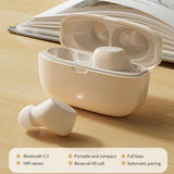 Wireless Earphones with Ai Noise Cancelling Mic and Bluetooth 5.3 - Skin Colour - Rear View
