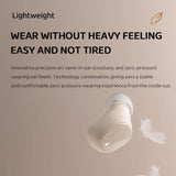 Wireless Earphones with Ai Noise Cancelling Mic and Bluetooth 5.3 - Skin Colour - Low Angle