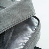 Travel-ready Waterproof Beach Bag with Double Layer Design - Gray