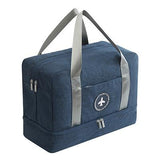 Travel-ready Waterproof Beach Bag with Double Layer Design - Gray - Low Angle