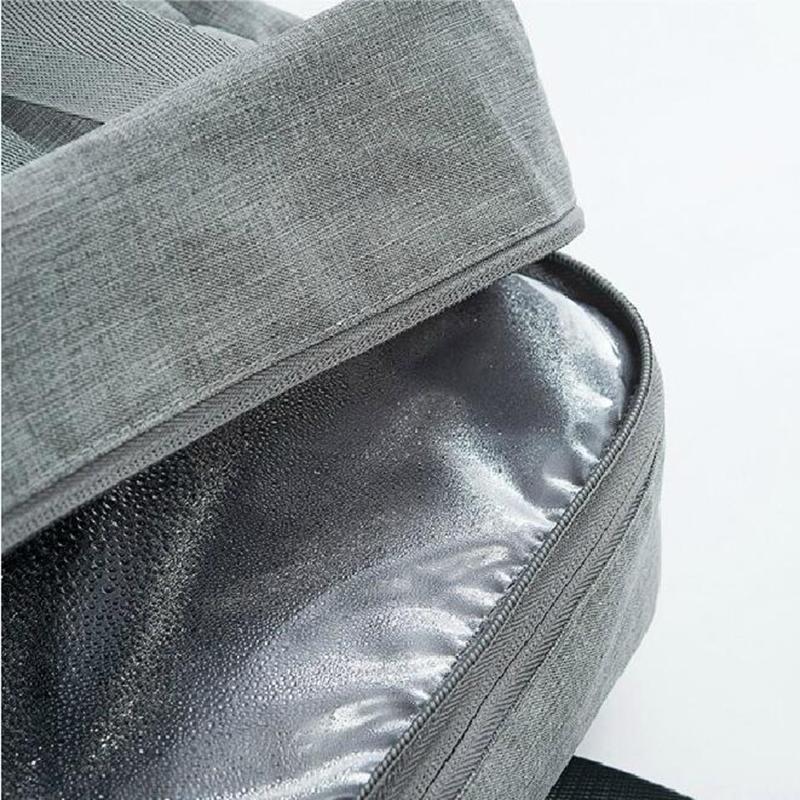 Travel-ready Waterproof Beach Bag with Double Layer Design - Gray