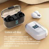 Wireless Bone Conduction Earbuds with Noise Reduction - Pink - Side View