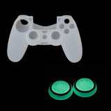 10-piece Luminous Gamepad Button Caps for Ps5 / Ps4 / Ps3 / Xbox one / 360 / Pro / Series x / s - Transparent Black Circle - Rear View