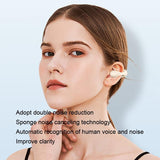 Mini Bone Conduction Bluetooth Earphone for Running and Sports - White - Top-Down View