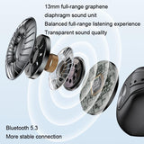 Mini Bone Conduction Bluetooth Earphone for Running and Sports - White - Rear View