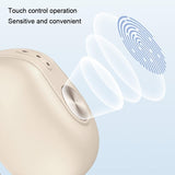 Mini Bone Conduction Bluetooth Earphone for Running and Sports - White - Close-Up Angle