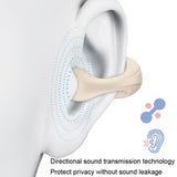Mini Bone Conduction Bluetooth Earphone for Running and Sports - White - Extra Image