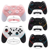 Macro Wireless Pro Controller with Wake-up Function - White Red Blue - Close-Up Angle