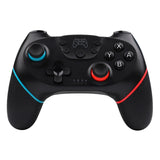 Macro Wireless Pro Controller with Wake-up Function - White Red Blue - Low Angle