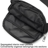 Waterproof Nylon Chest Bag For Outdoor Sports Running Mobile Phone Pocket - White - Rear View