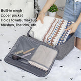 Large Capacity Cationic Trolley Suitcase for Trip Storage - Navy - Rear View