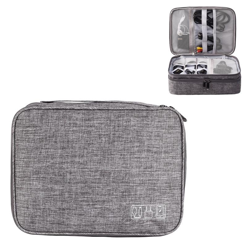 5-inch Digital Earphone Storage Bag - Multifunctional - Wine Red