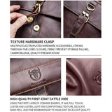 Retro Leather Men Shoulder Bag First Layer Cowhide - Obsmetrical Black - Close-Up Angle