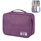 Versatile Cationic Digital Storage Bag for Data Cables - Black