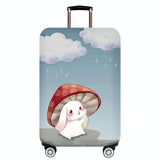 Protective Cover for Durable Luggage - Elastic Dustproof - Small Size - Mushroom Rabbit - Extra Image