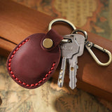 Vintage Leather Proximity Card Holder Access Control - Coffe