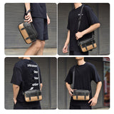 Waterproof Shoulder Crossbody Bag For Men Wear Resistant Design - Khaki - Side View