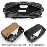 Waterproof Shoulder Crossbody Bag For Men Wear Resistant Design - Khaki - 45-Degree Angle