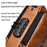 Waterproof Anti Theft Crossbody Backpack For Men - Dark Brown - Extra Image