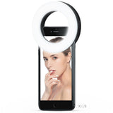 Selfie Ring Light for Mobile Phones - Beauty Enhancer - Black - Side View