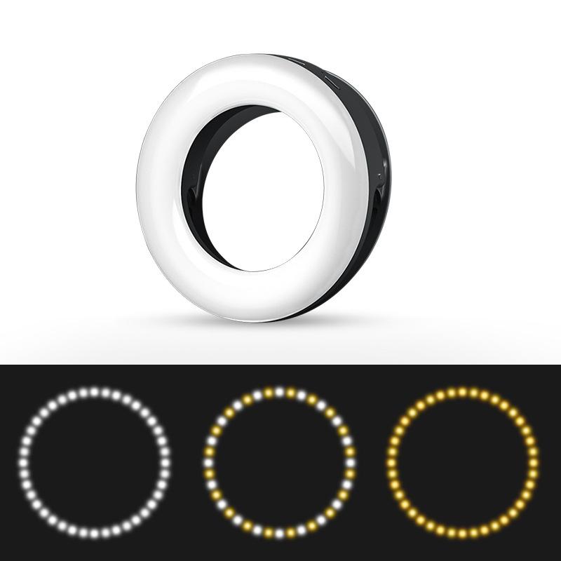 Selfie Ring Light for Mobile Phones - Beauty Enhancer - Black