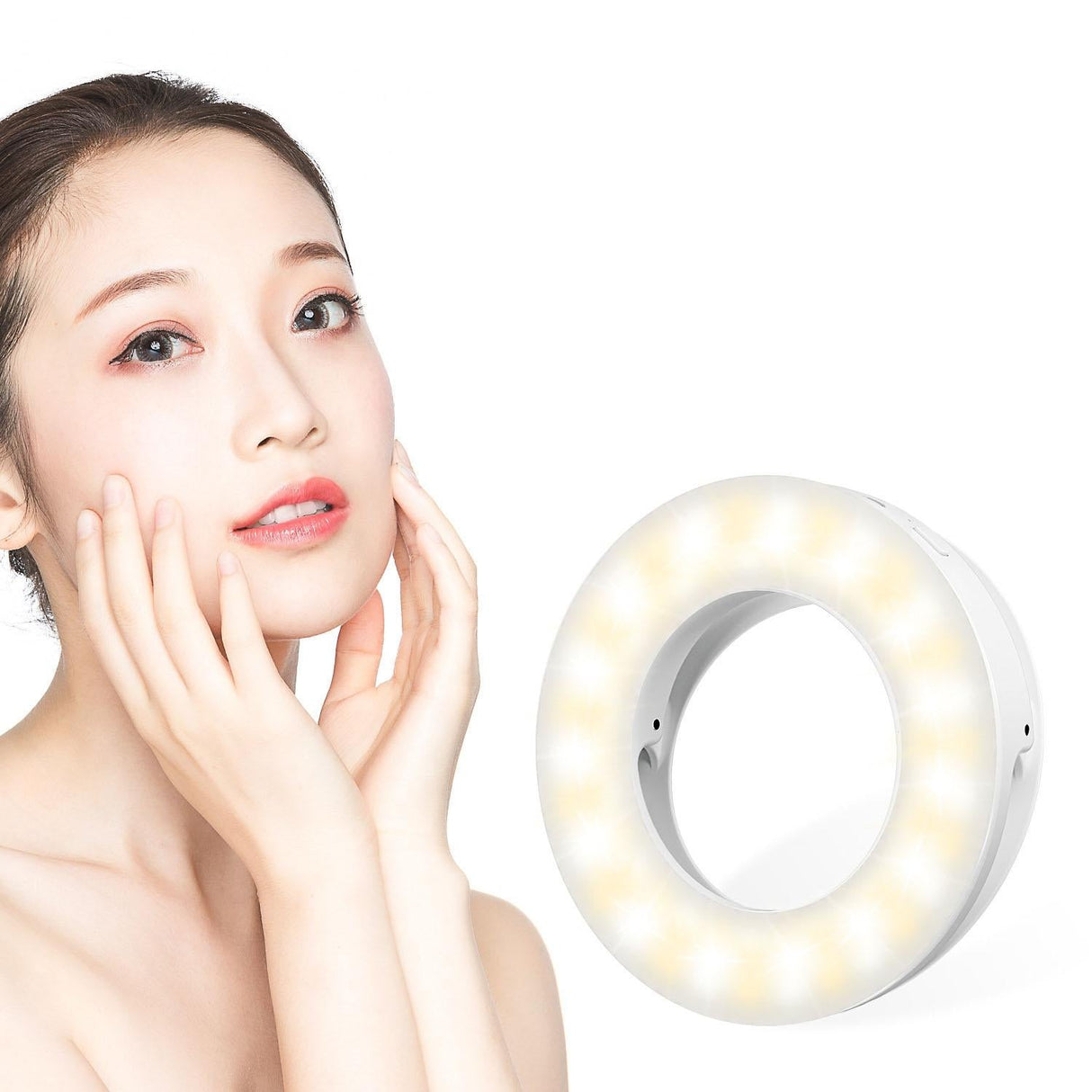 Selfie Ring Light for Mobile Phones - Beauty Enhancer - Black