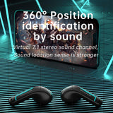 Wireless Bluetooth Game Earphones with Noise Reduction - H2s Pro - White - 45-Degree Angle