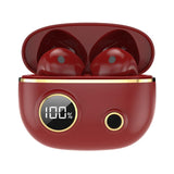 Waterproof 9d Stereo Bluetooth Earphones with Charging Case - Pink