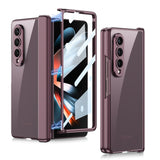 For Samsung Galaxy Z Fold4 5G Magnetic Hinged Case - Wine Red - Front View