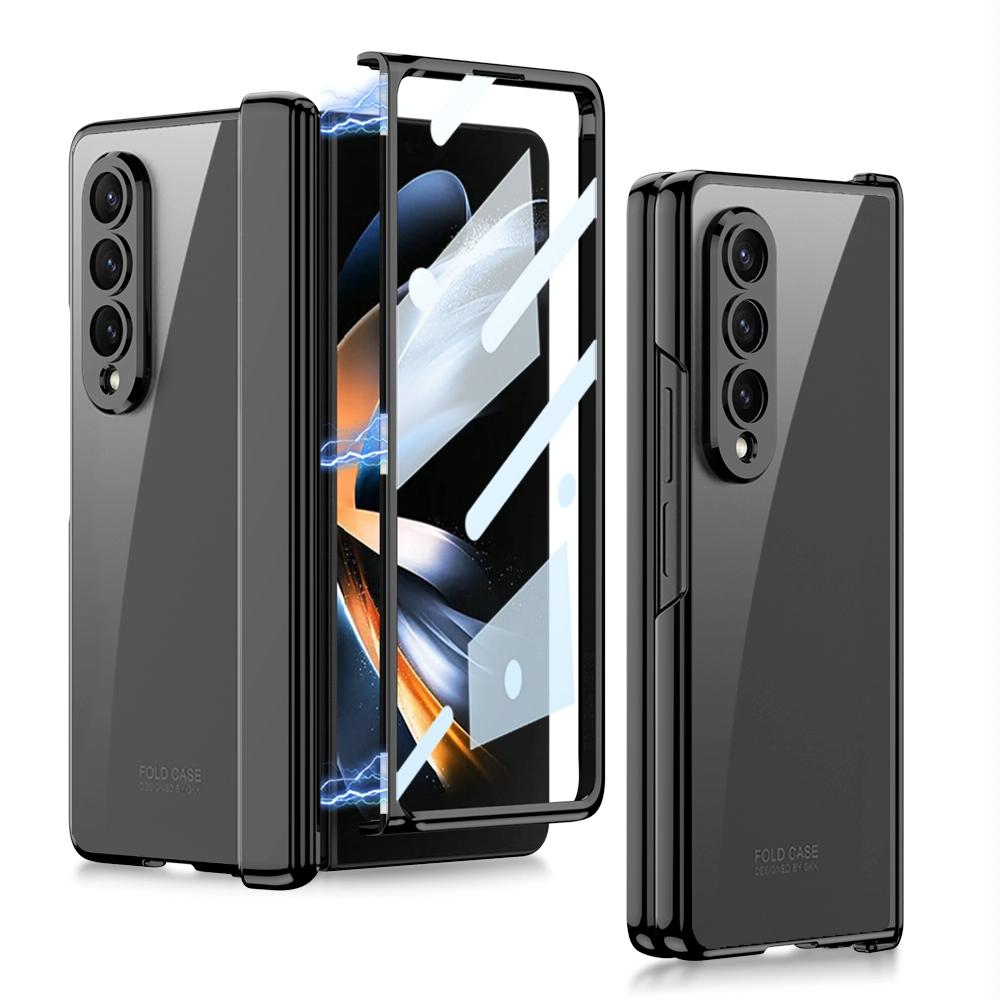 For Samsung Galaxy Z Fold4 5G Magnetic Hinged Case - Wine Red